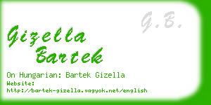 gizella bartek business card